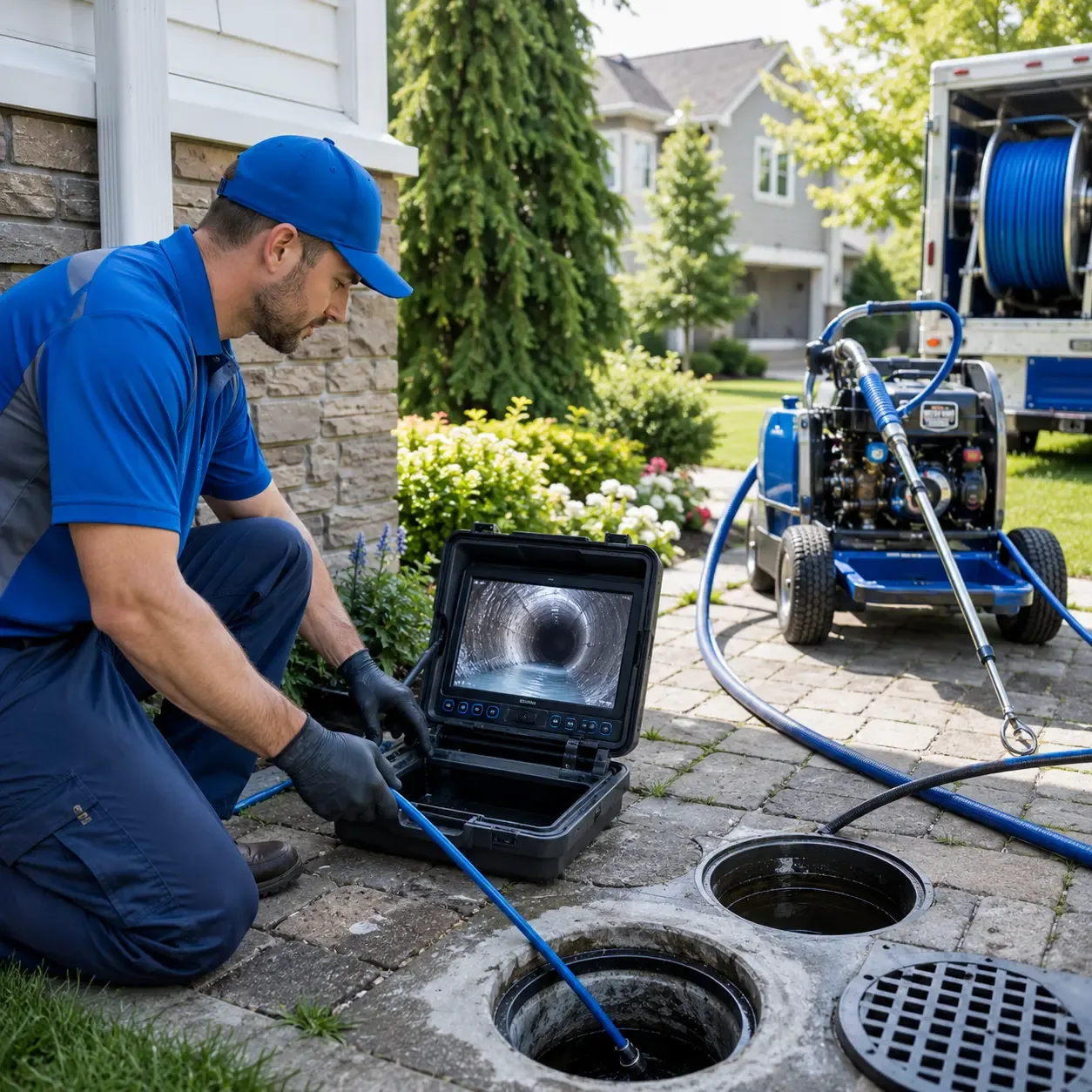 Outdoor drain cleaning professionals serving Center Point, IA